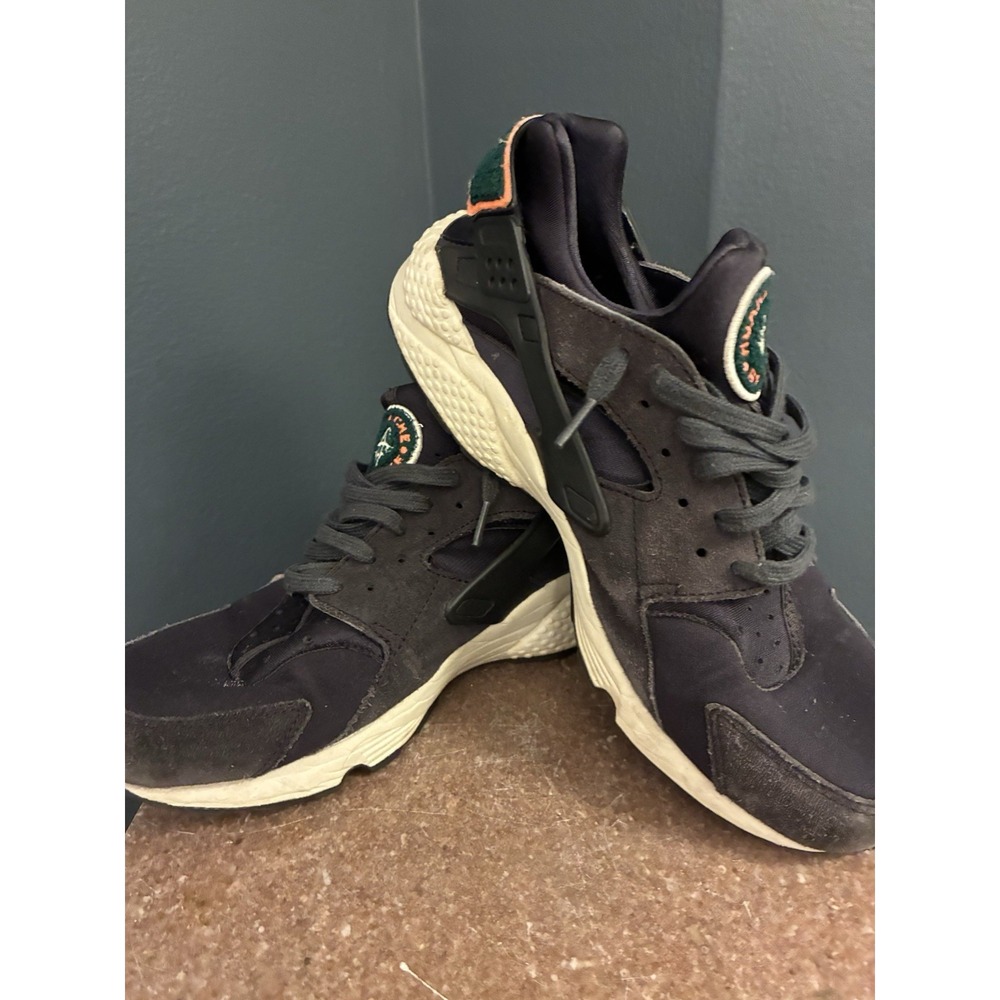 Nike Air Huarache Run Premium Oil Grey Rainforest Mango 704830-015 Men's Size 10